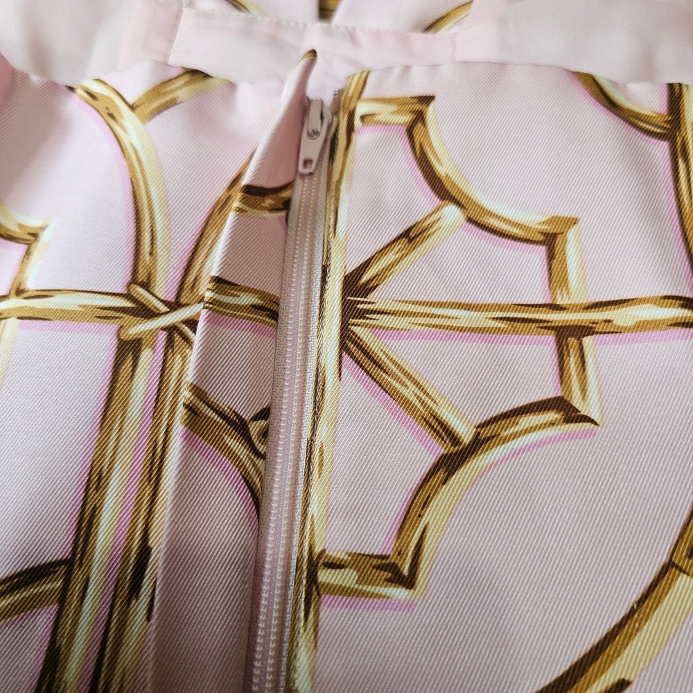 J McLaughlin Strapless Strapless Top Women 12 Pink Bamboo Print Southern‎ Belle - Picture 6 of 9